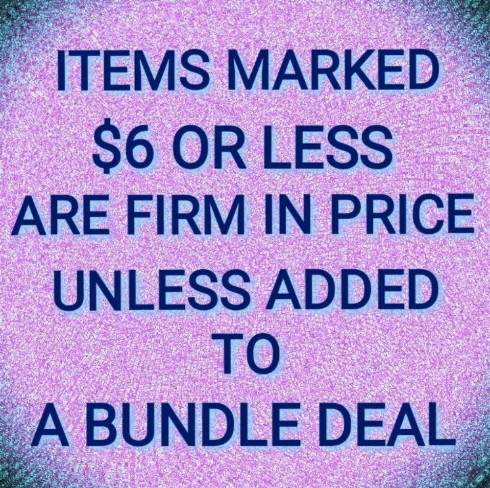 Firm Price On Items $6 Or Less